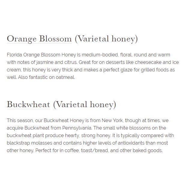 Bee Inspired - Wholesale Honey - Honey Tasting Tower | 5 Jars of 3oz Raw Honey Varietals Gift8