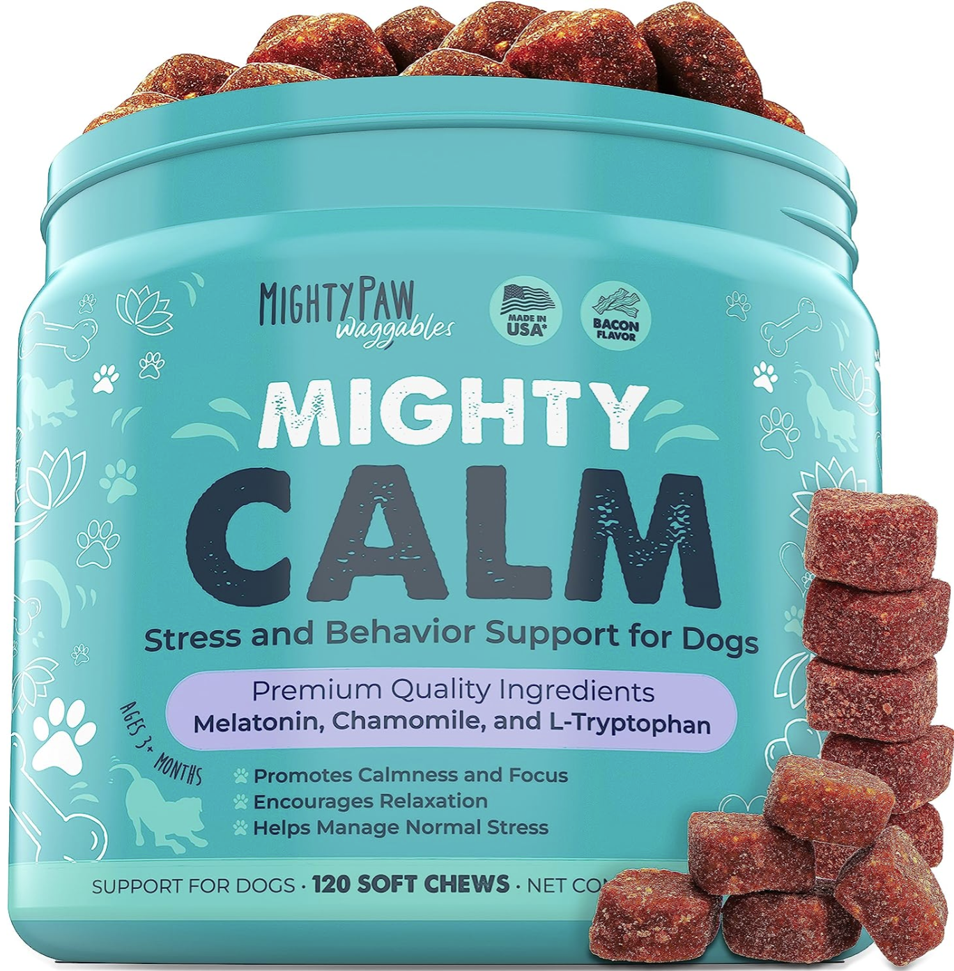 Mighty Paw - Vente Friandises – chien - Friandises Apaisantes pour Chiens0