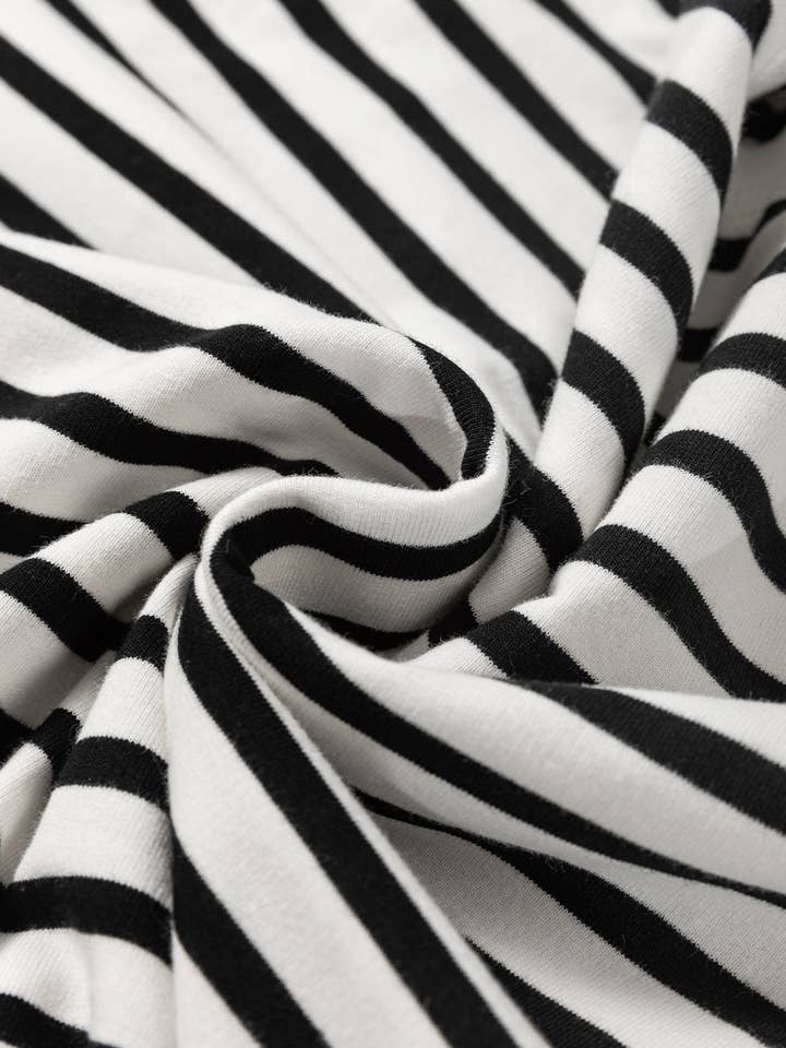 Black Stripe Raglan Sleeve Side Slits Loose Sweatshirt for wholesale on Faire