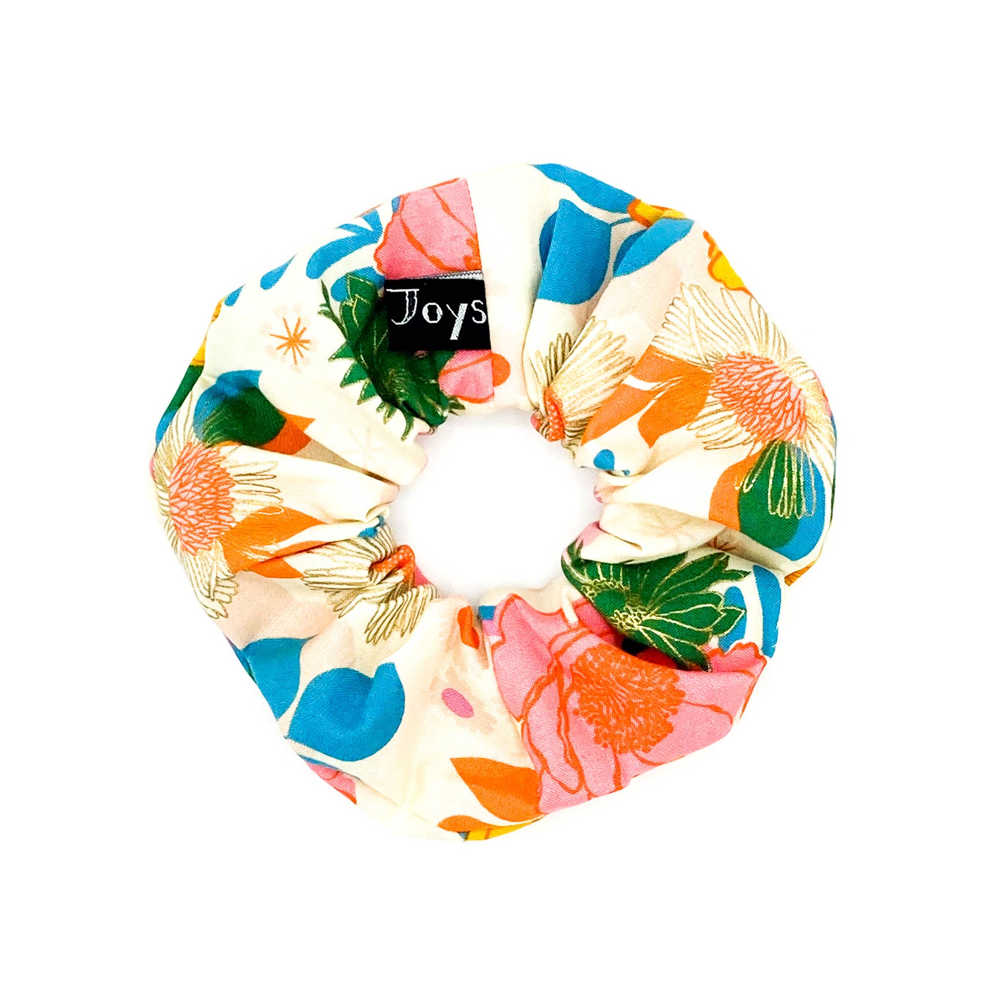 Wee Joys - Wholesale Scrunchie - Women's - Rightsized Scrunchie | Retro Metallic Floral3