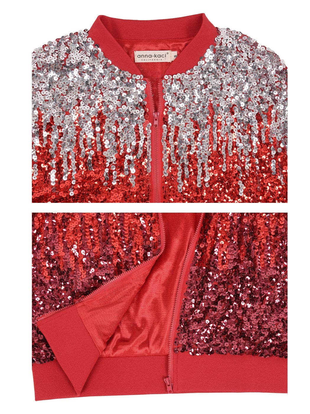 Anna Kaci Wholesale - Vente Bombers – femme - Blouson aviateur zippé à sequins94