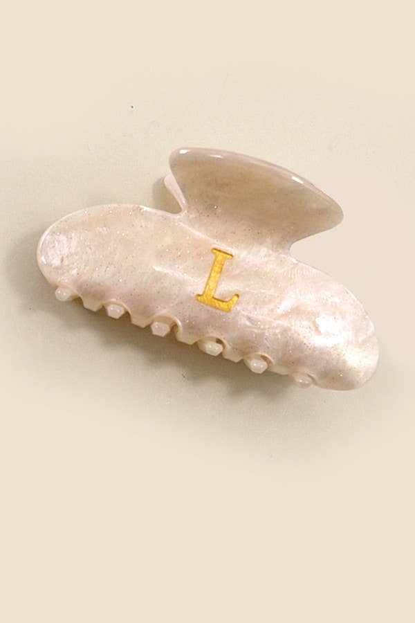 JOSSLYN by wall to wall - Wholesale Hair Clip - Women's - PERSONALIZED INITIAL MONOGRAM HAIR CLAW CLIPS | 40H8157