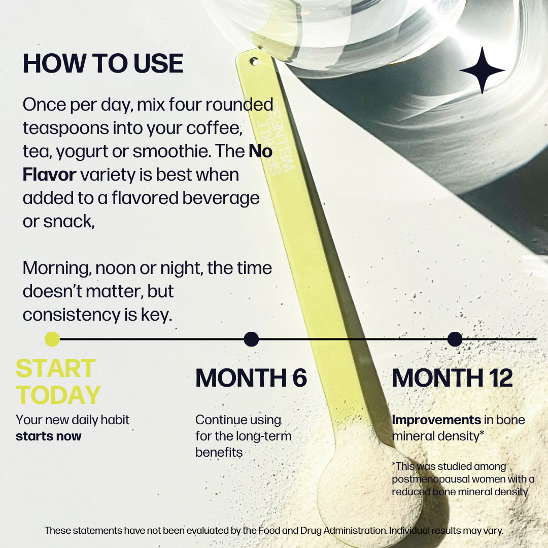 Sparkle Wellness - Vente Supplément oral/vitamine - Poudre de Collagène Boost Minéral Osseux (Sans Saveur) [30 portions]7