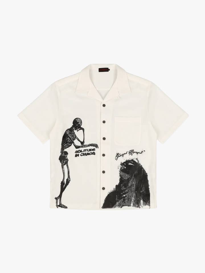 Solitude button-up skjorte for engroshandel hos FUNERAL APPAREL