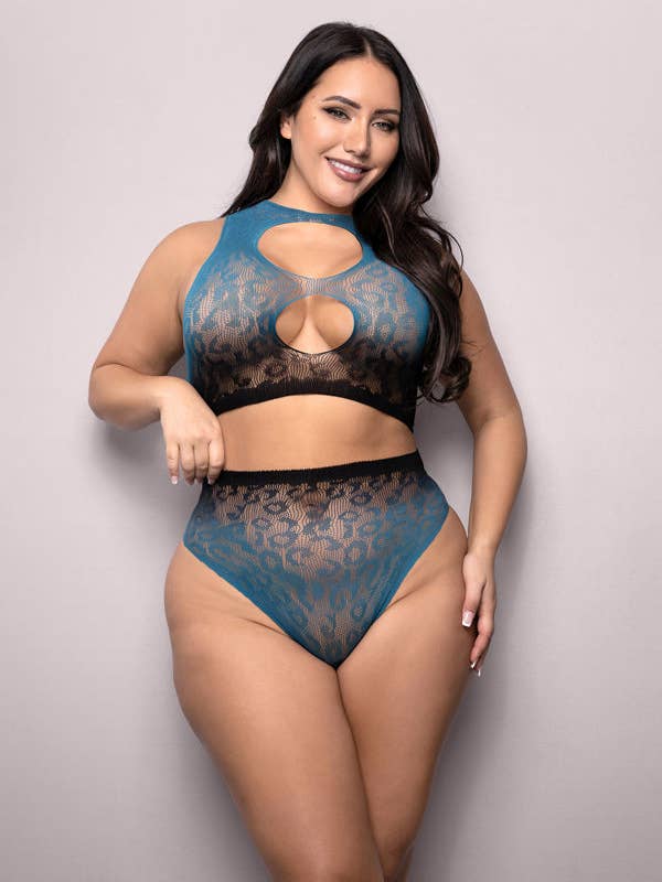 Black Blue Deep Dive Ombre Top & Panty for wholesale on Faire6