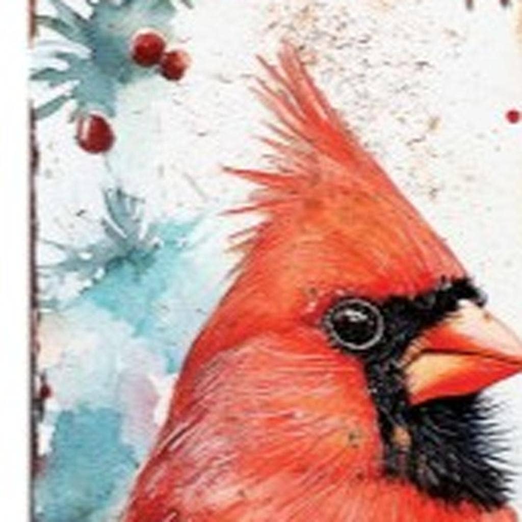 HomeRoots - Wholesale Garden Tool - 42" Red Black And White Solid Wood Christmas Cardinal Garden Stake3