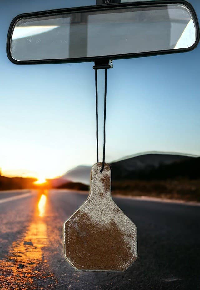 reSCENTit ~ Red Dirt Leather - Wholesale Car Freshener - Unisex - 2P-HAIR ON HIDE reSCENTable CHARMS  8