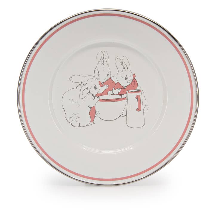 Golden Rabbit Home - Wholesale Dinnerware Set - Girl Rabbits Child Set