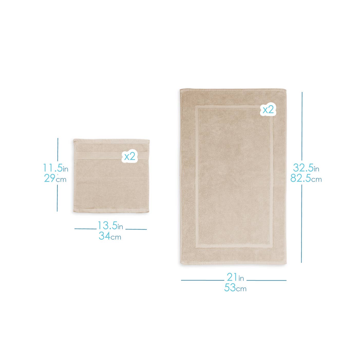 Clara Clark - Vente Ensembles de serviettes - Ensembles de serviettes de luxe37