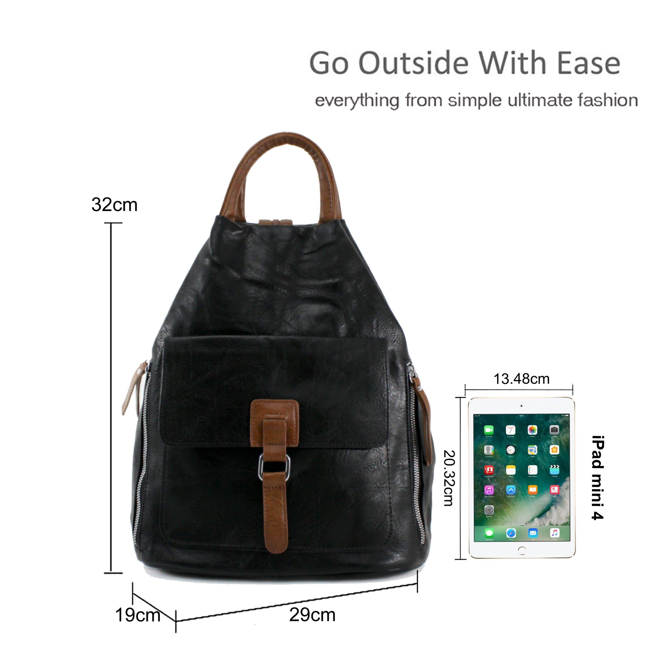 Ellas Trading – wholesale Backpack – Women's – Large Stylish Spacious Shoulder Backpack Top Handle1