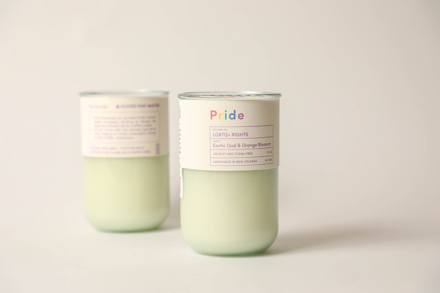 Goods That Matter – wholesale Burkljus – PRIDE, LJUDRÄTTER FÖR LGBTQ+, Träig citrusdoftande ljus, ekologisk soja5