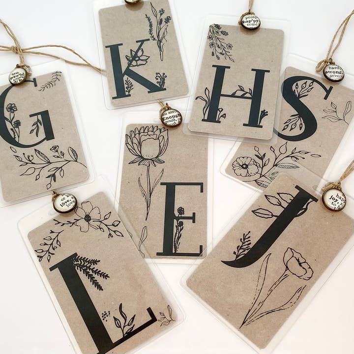 Define Charm Bar - Wholesale Luggage Tag - Alphabet Initial Friend Charm Bookmark / Bag Tag / Gift Tag