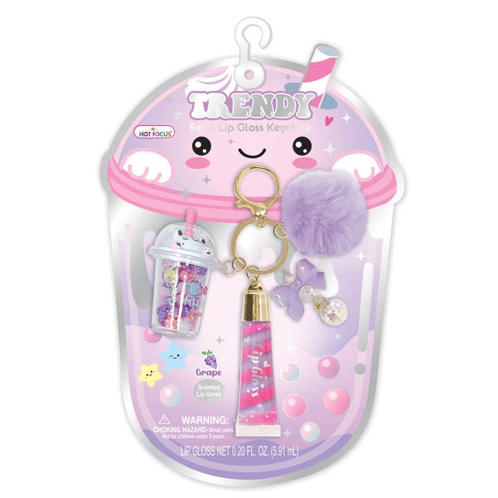 Hot Focus, Inc. - Wholesale Lip Gloss - Kids - Trendy Lip Gloss with Keychain, Boba