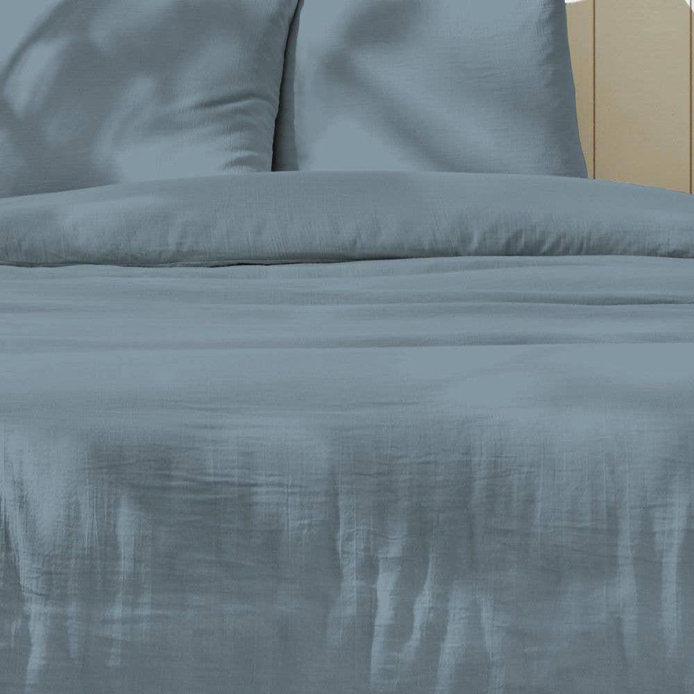 Housse De Rêve - Wholesale Bedding Set - 220x240 cm Bed Set Blue Cotton Gauze1