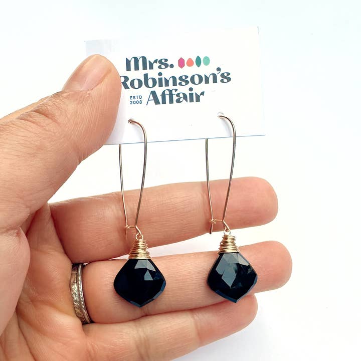 Kidney Earrings - Spinel - Leaf - Gold for wholesale by Mrs. Robinson's Affair