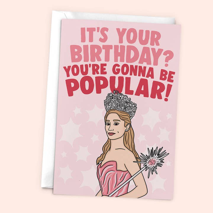 Studio Doodles - Wholesale Birthday Card - Glinda Wicked Birthday Card - You're Gonna Be Popular!