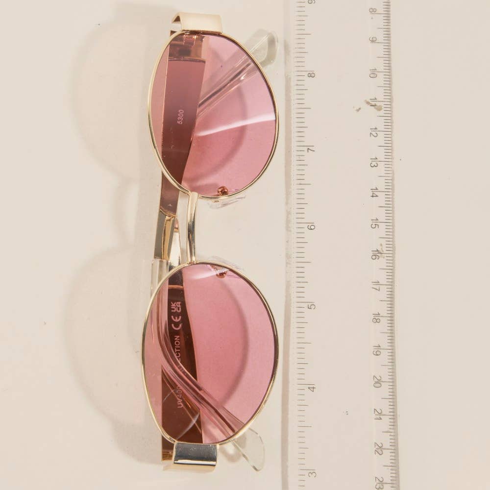 ASSORTED Thin Metal Oval Frame Sunglasses Set for wholesale on Faire3