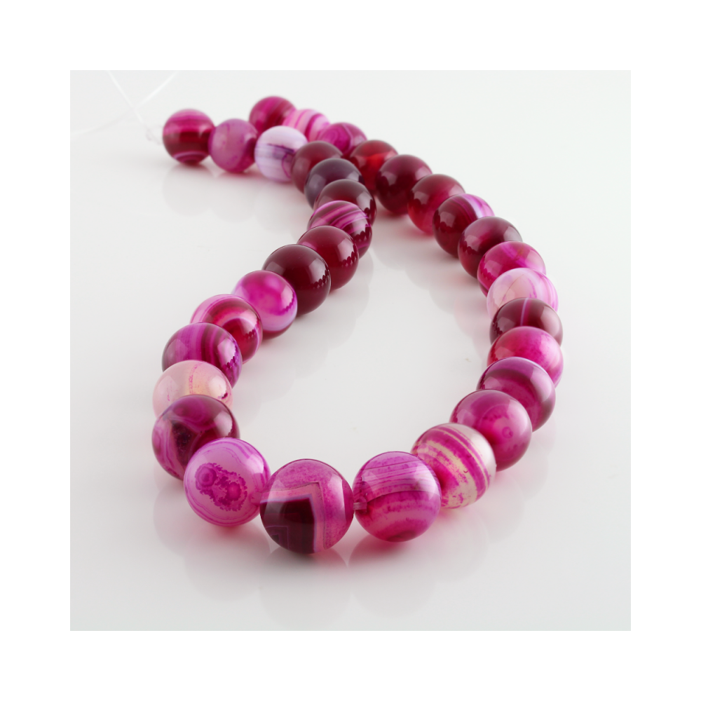 UniArt - Vendita all'ingrosso Perline - Agata rosa a file3