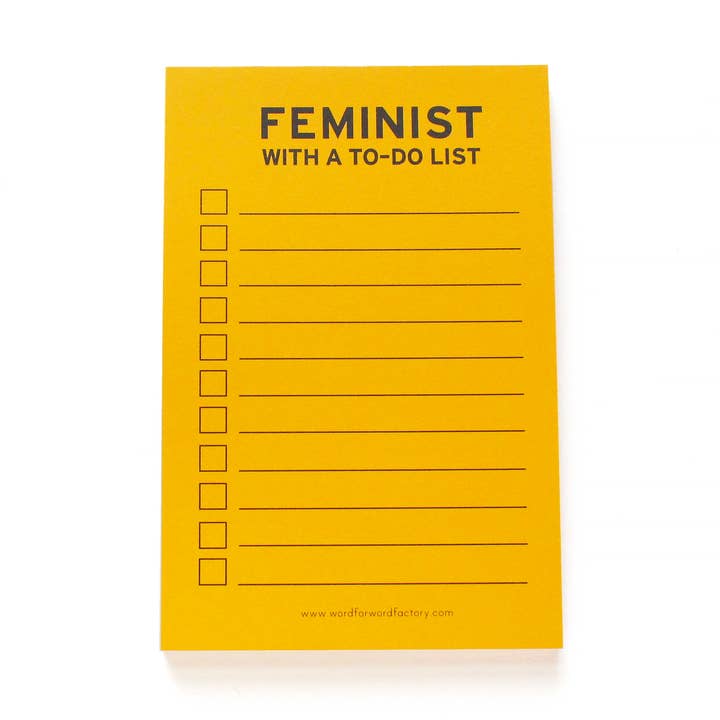 Bloco de Notas Feminista Feminista Com Uma Lista de Tarefas Bloco de Notas Escritório por atacado de Word For Word Factory