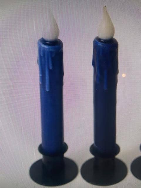 LMS Wholesale - Wholesale Taps toelopende kaars/kandelaar - Marineblauwe LED-timer kegelkaars2