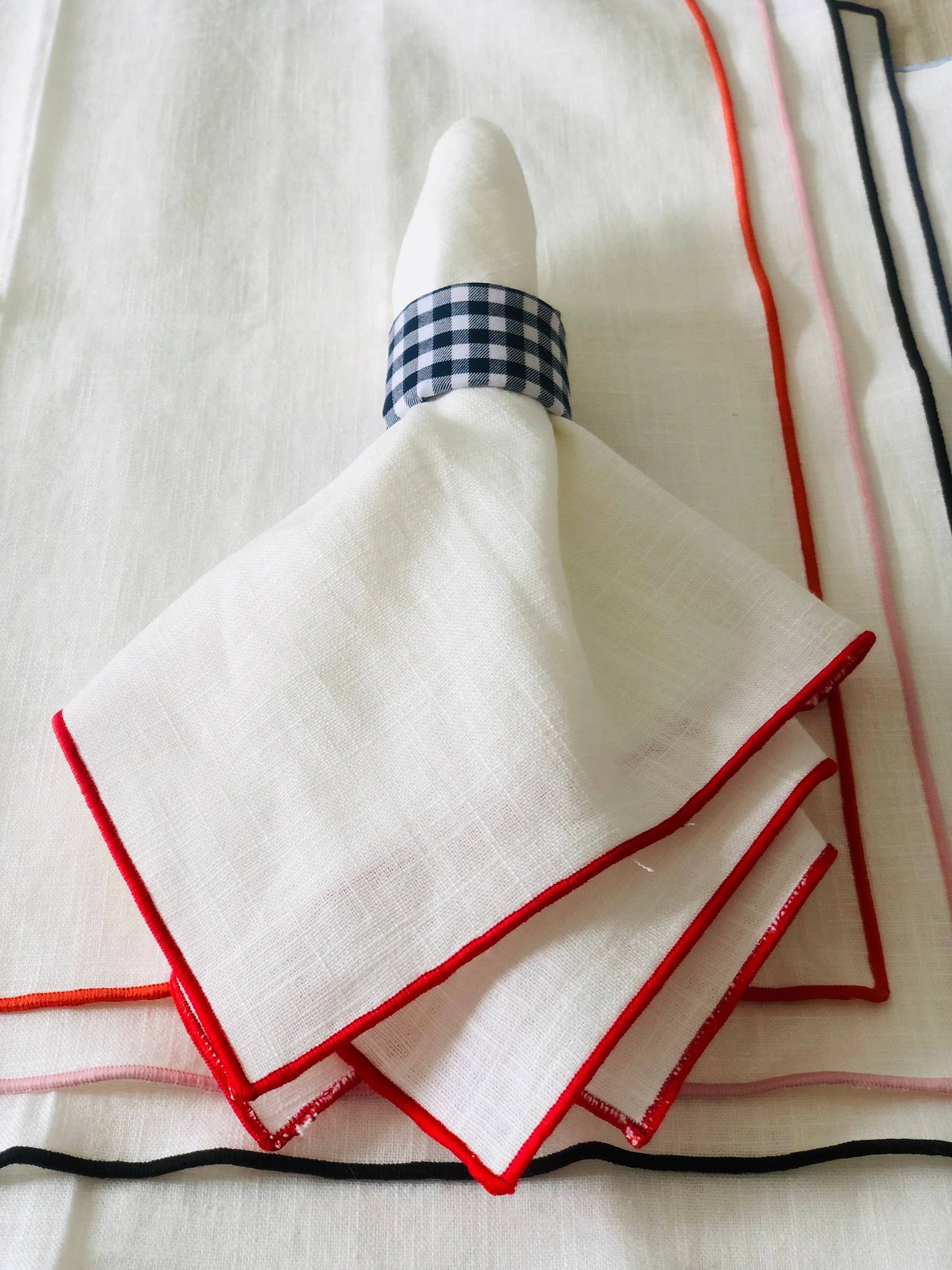Belle Linen - Wholesale Dinner & Cloth Napkin - Blank Ivory Linen Napkins for Embroidery and Table Decor1