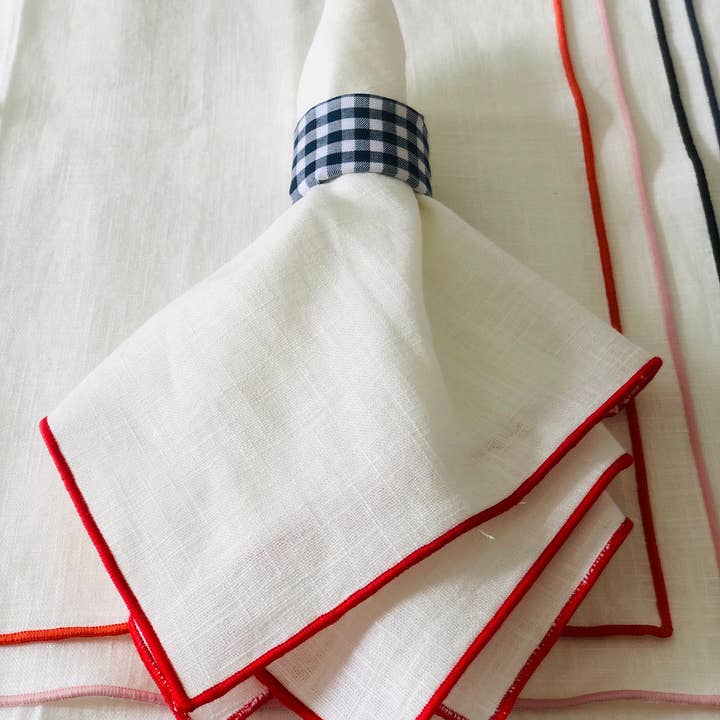 Belle Linen - Wholesale Dinner & Cloth Napkin - Blank Ivory Linen Napkins for Embroidery and Table Decor1