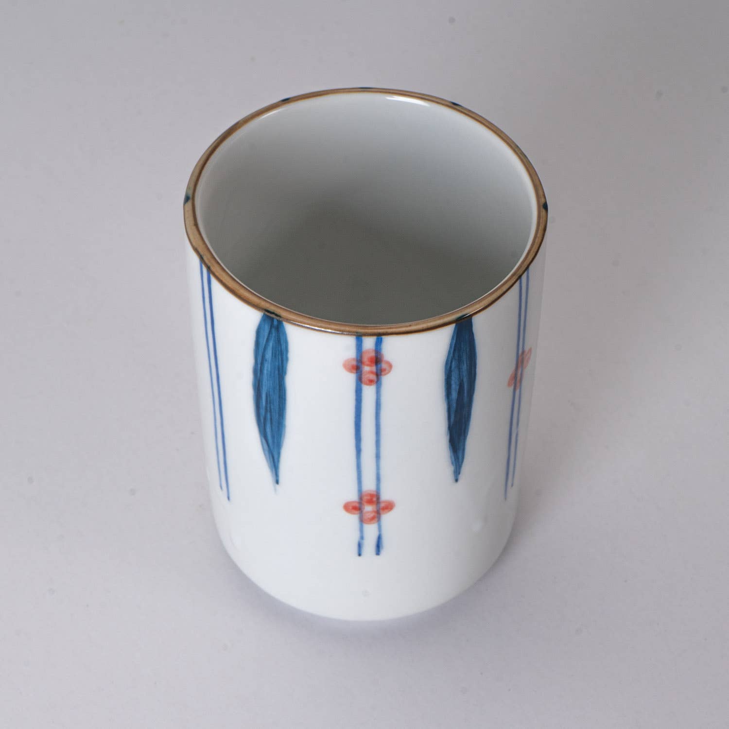 Urban Tokyo - Wholesale Coffee Mug - Tokusa Lines Yunomi Style Tea Cup Reactive Glaze 10 fl oz (12/72)2