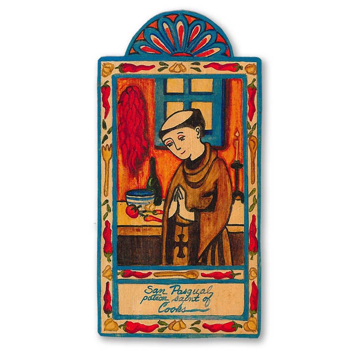 San Pasqual A - Cooks Shepherds and Sheep for wholesale by Lynn Garlick Retablos
