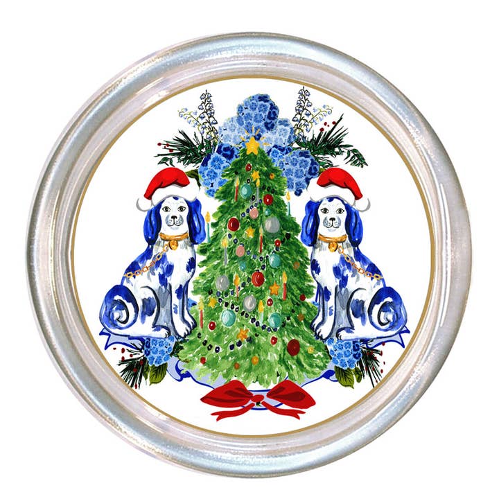 Marye-Kelley - Wholesale Coasters - C6636- Staffordshire Dogs Chic Christmas0