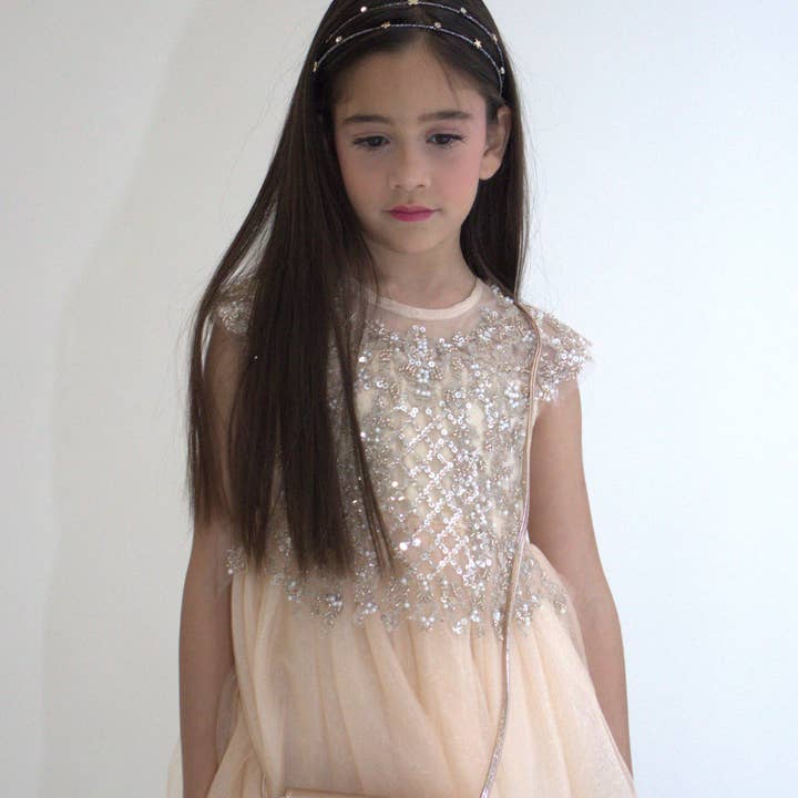 ANABELLA Girls Dress - Peach for wholesale by Yuko B