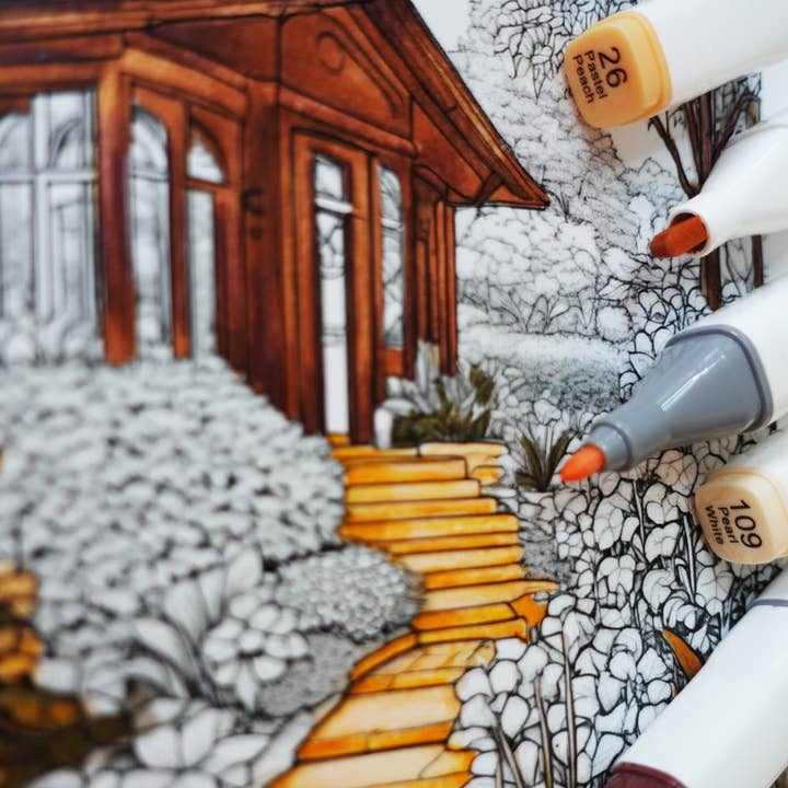 Angels Craft - Wholesale Marker - Dual Tip Markers Set, 12 Colors - 4 Color Options Available6