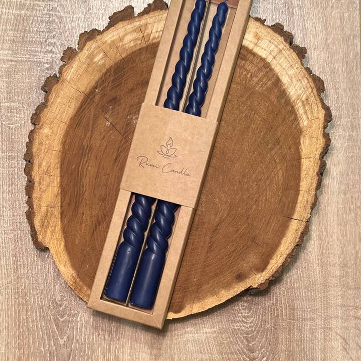 Rumi Candle - Wholesale Tapered Candle/Candlestick - Scented Taper Candles-Twisted-Customizable