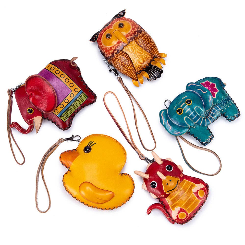 SALINA TRADING INC - Wholesale Coin Purse - Women's - Creative Handmade Leather Coin Purse with Zodiac Animal Design17