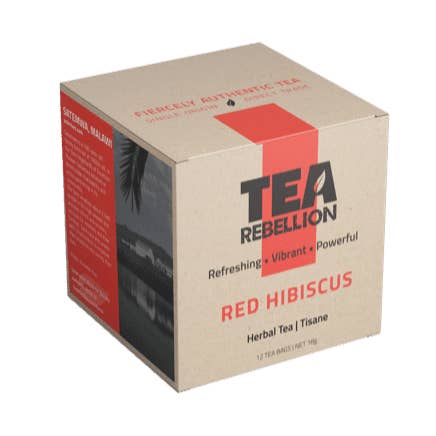 Tea Rebellion - Venta al por mayor Bolsitas de té - Hibiscus rojo - Té de Malawi | Bolsas pirámide biodegradables0
