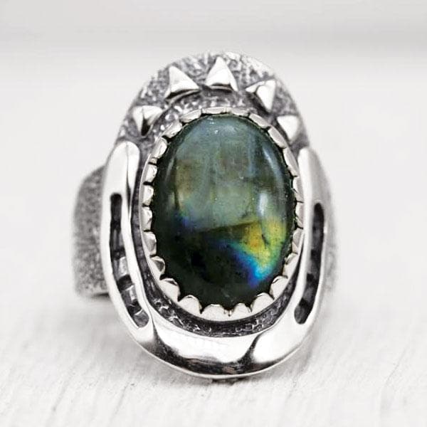 Mens Good Karma Ring - Labradorite for wholesale by bahgsu jewels