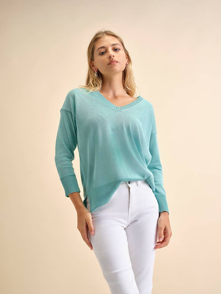 Long Knitted Sweatshirt for wholesale by GUIMANOS