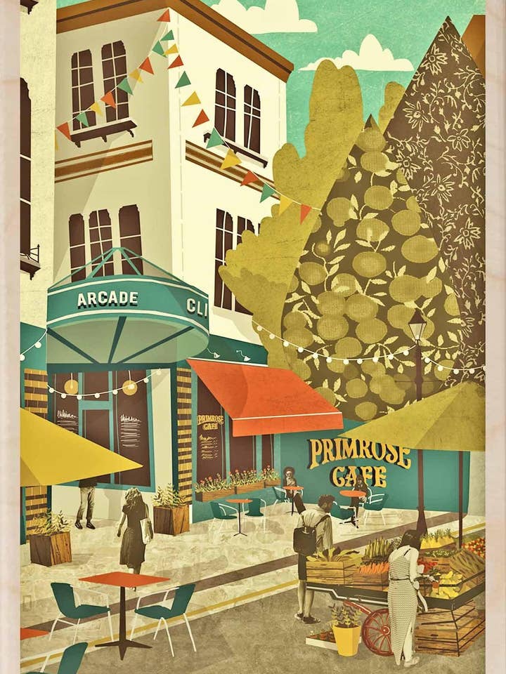 Clifton Village, Bristol - Eco-friendly cards & magnets for wholesale by THE WOODEN POSTCARD COMPANY