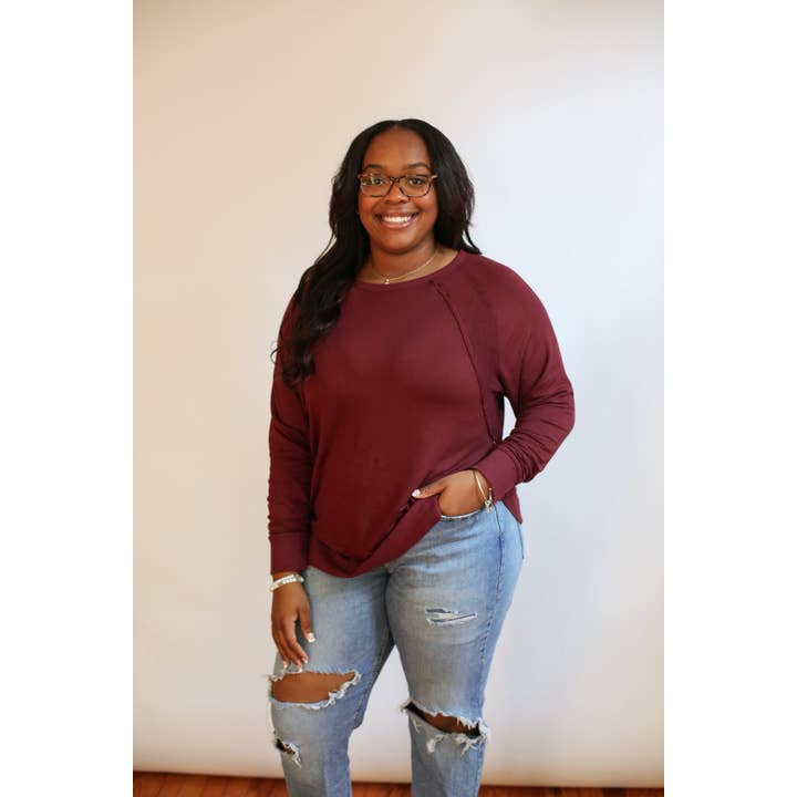 Movemama Apparel - Wholesale Nursing Top - Maternity - Free Flowing Long Sleeve Nursing Top