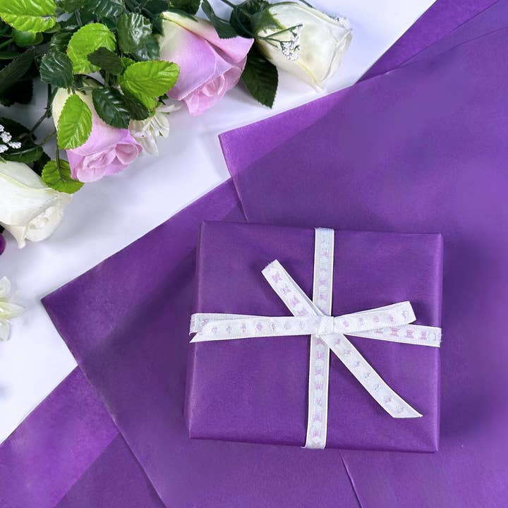 Papier de Soie Violet - 240 Feuilles | Emballage Écologique pour la vente par Carnival Papers