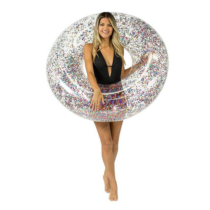 Inflatable Pool Float Multicolor Glitter Jumbo 48 Inch PoolC for wholesale by PoolCandy