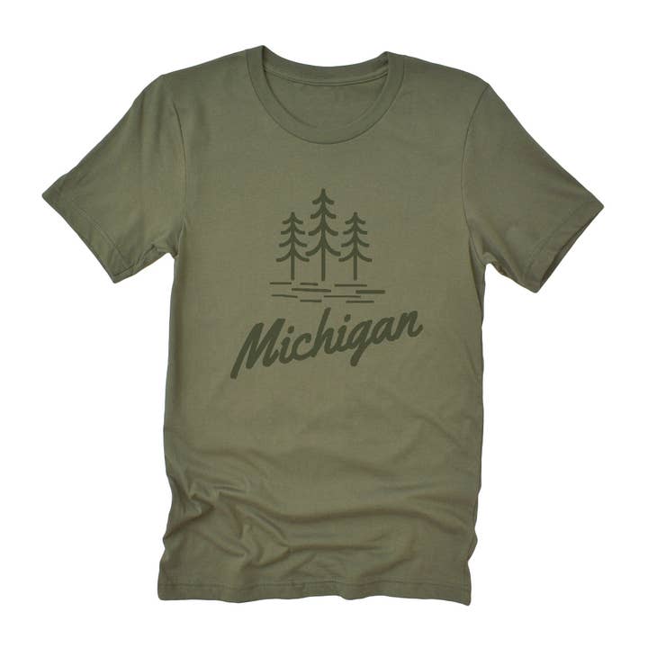 North & Pine - Wholesale T-Shirt (Graphic) - Unisex - State with Trees - Custom T-Shirt1