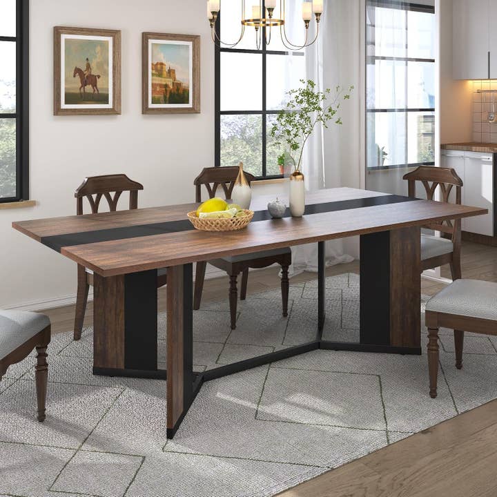 71In Large Rectangular Dining Table With Brown Tabletop for wholesale on Faire1