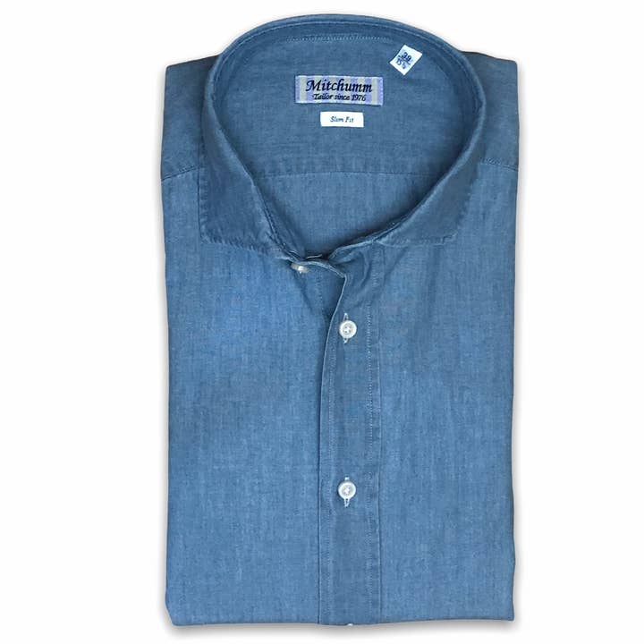 Chambray cotton shirt for wholesale by Mitchumm Industries