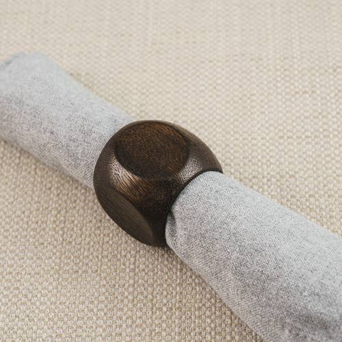 India Handicrafts Inc - Wholesale Napkin Ring - Black Diamond Napkin Ring0