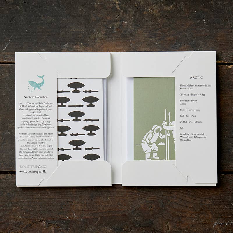 Koustrupco - Wholesale Stationery/Notecard Set - Cardfolder Arctic- motifs from the north- made in Europe2