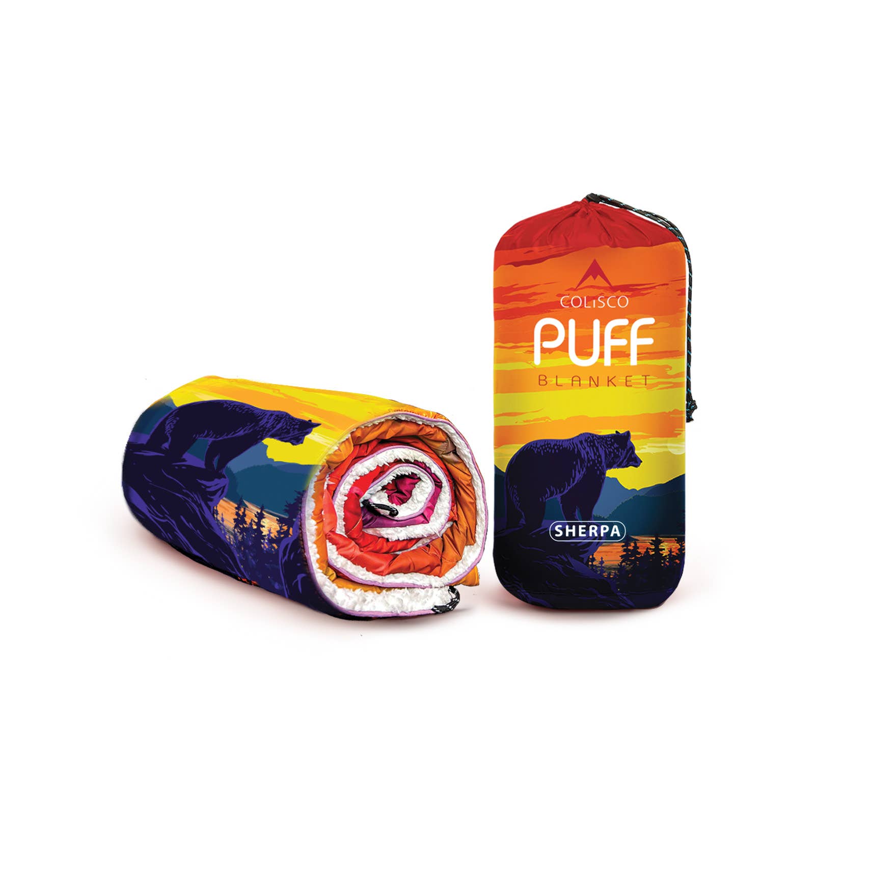 Multi COLISCO Bear Horizon Sherpa Eco-Performance Filt-132x190 cm för wholesale på Faire2