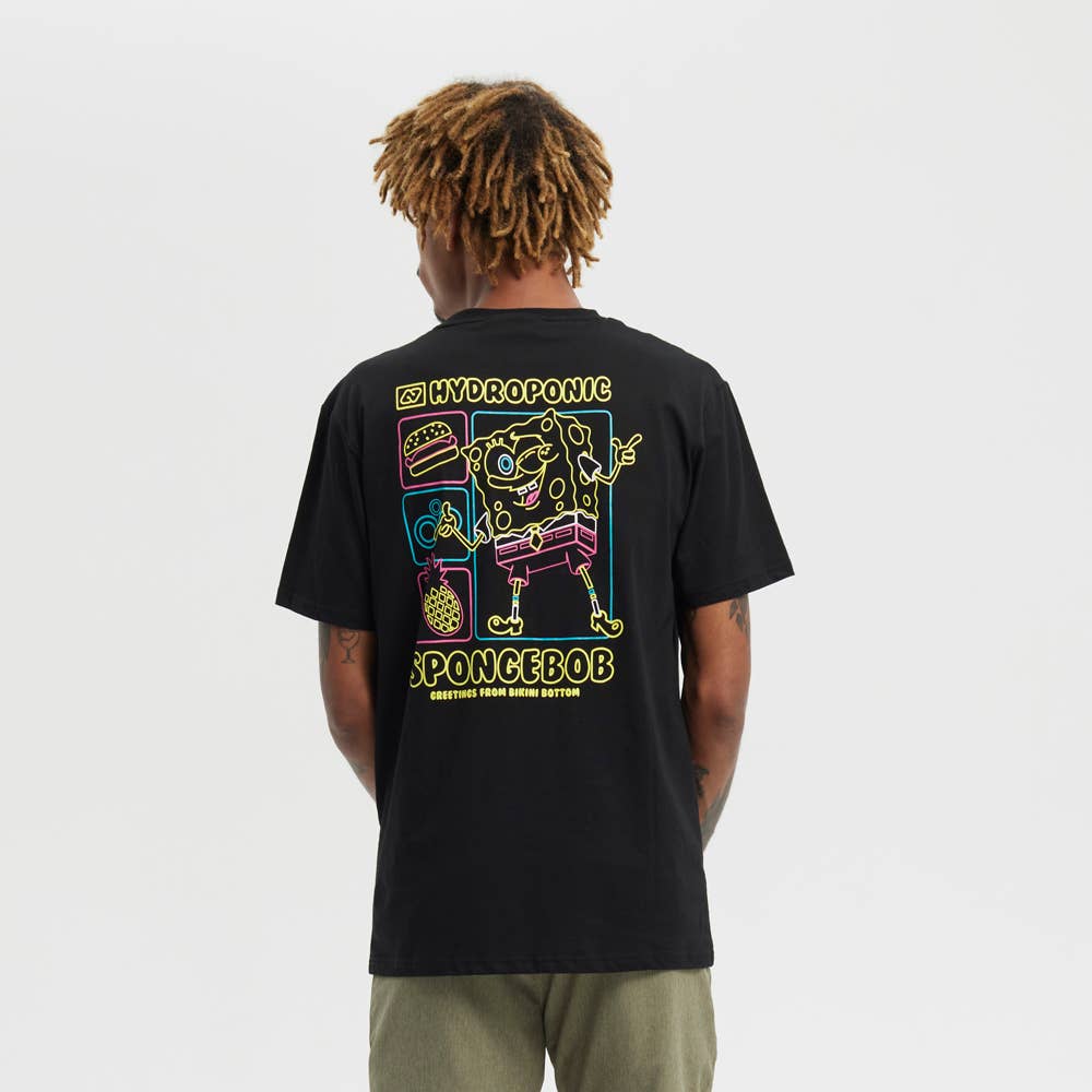Hydroponic – Engroshandel T-shirt med print - Herre – SB Neon SS 01-Sort