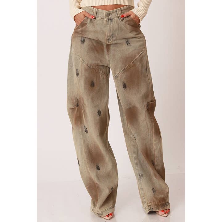 JEANS ÉVASÉS VINTAGE DÉLAVÉS pour la vente par Esmeray Clothing