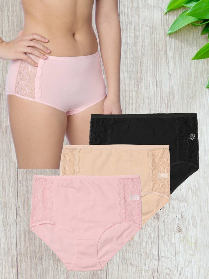 Mutandine da donna in cotone/spandex con pizzo Isadora per la vendita all'ingrosso da parte di Isadora, Tipi toe, & James Fiallo