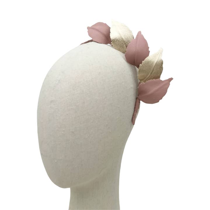 Duilleog Leather Leaf Hairband for wholesale by Siobhan Daly Designs